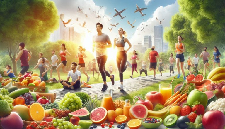 Happy family jogging together in the morning