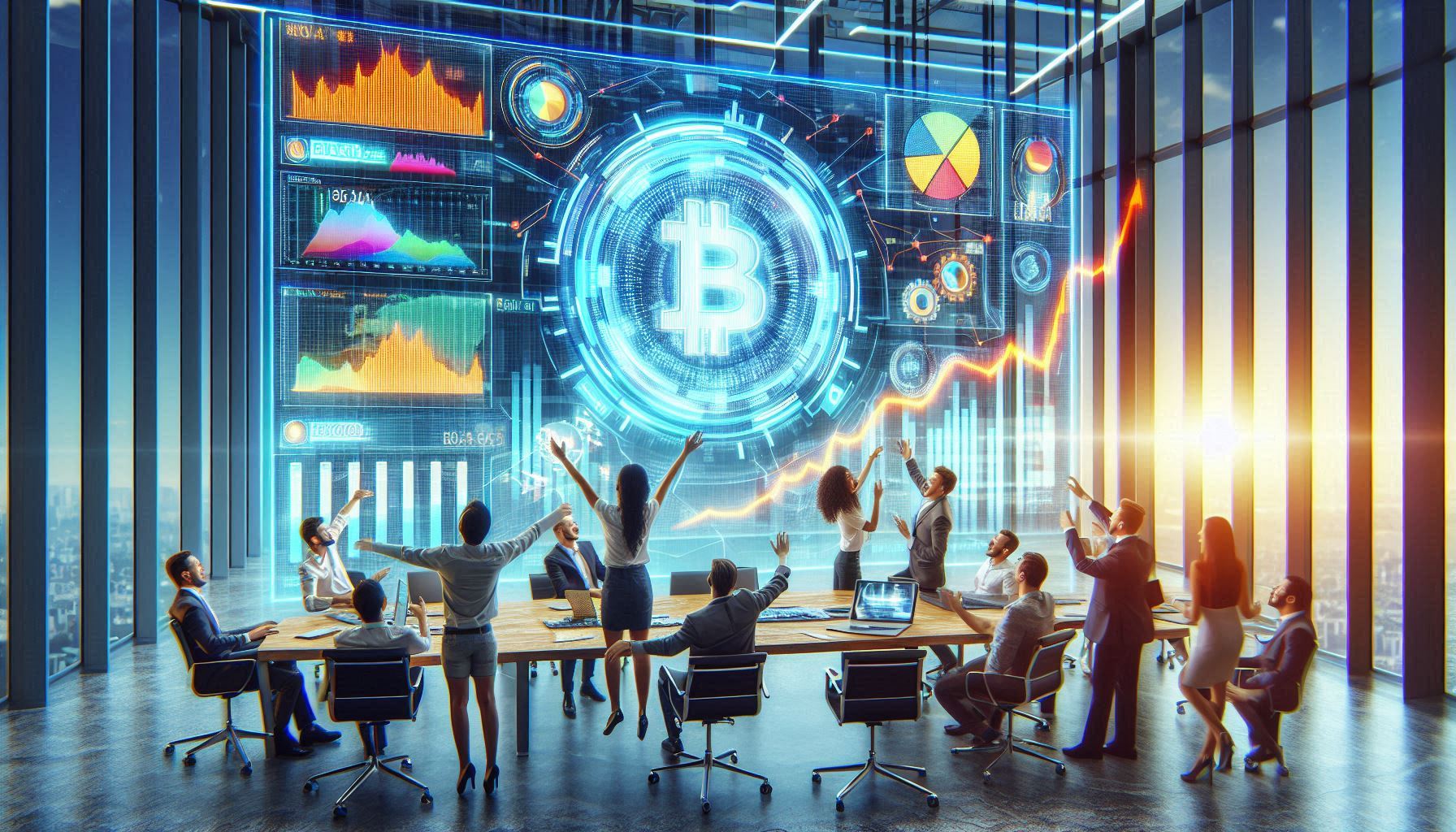Bitcoin price chart showing future growth projection