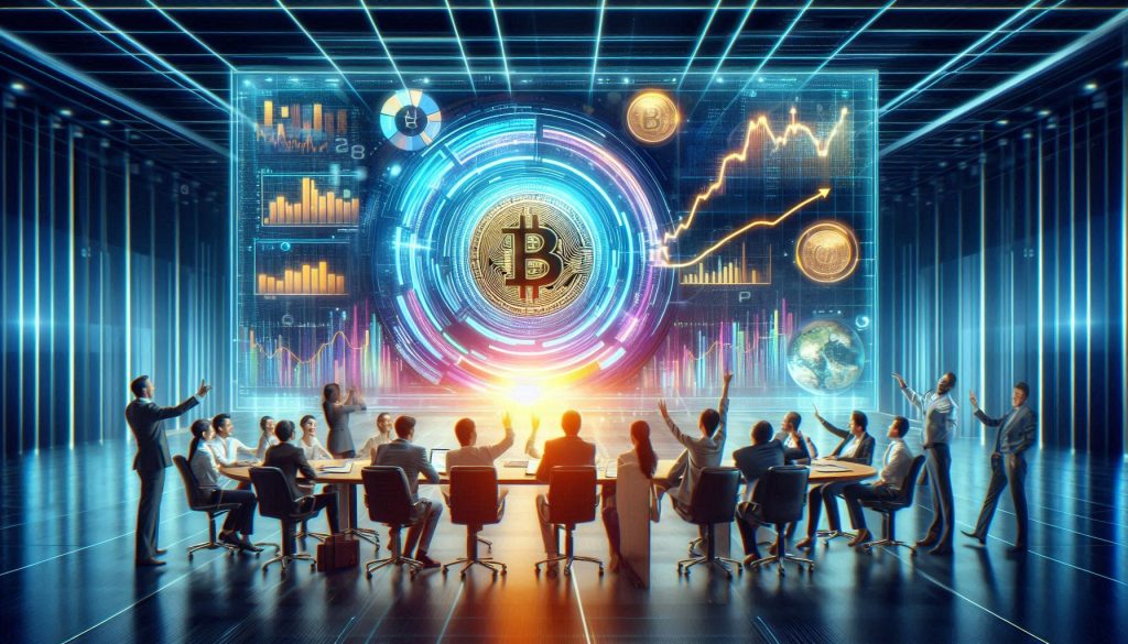 Million dollar Bitcoin coin digital illustration